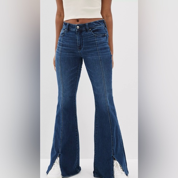 American Eagle Festival Flare Sz 4 - Picture 2 of 8